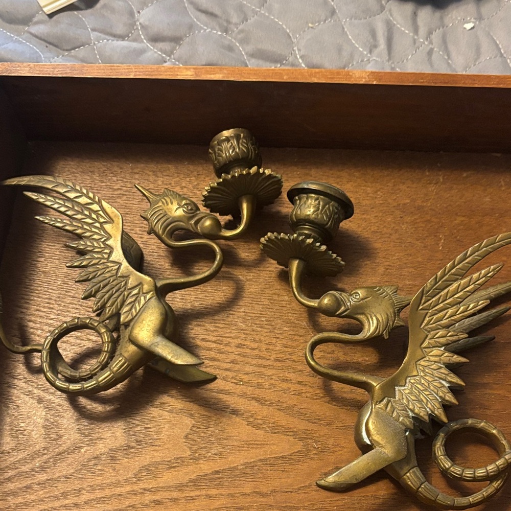 Elegant Dragon Wall Hooks - Antique Gold